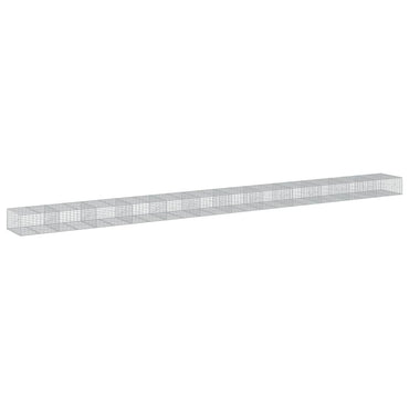 vidaXL Gabione mit Deckel 1200x100x50 cm Verzinktes Eisen