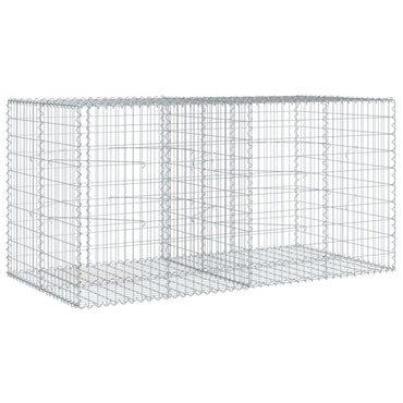 vidaXL Gabionenkorb mit Deckel 200x100x100 cm Eisen verzinkt