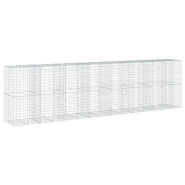 vidaXL Gabione mit Deckel 750x100x200 cm Verzinktes Eisen