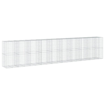 vidaXL Gabion avec couvercle 950x100x200 cm Fer galvanisé