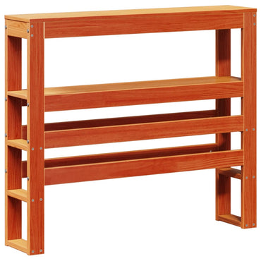 vidaXL Kopfteil mit Ablagen Wachsbraun 90 cm Massivholz Kiefer