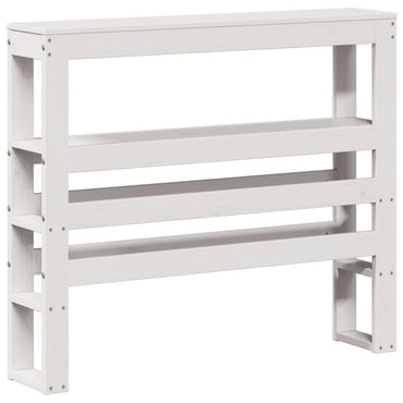 vidaXL Kopfteil mit Ablagen Weiß 75 cm Massivholz Kiefer
