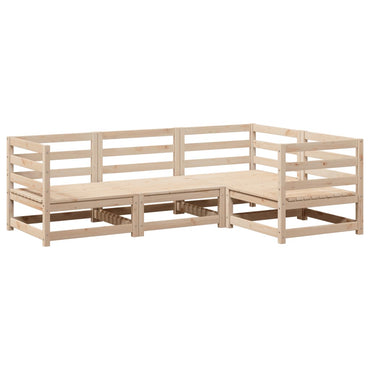 vidaXL 4-tlg. Garten-Sofagarnitur Massivholz Kiefer