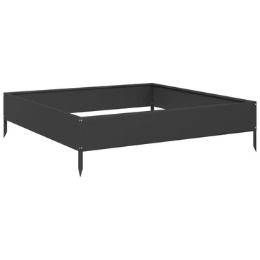 vidaXL Hochbeet Schwarz 100x100x26 cm Stahl