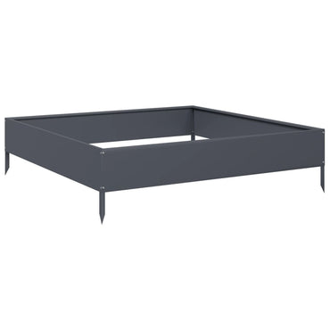 vidaXL Hochbeet Anthrazit 100x100x26 cm Stahl