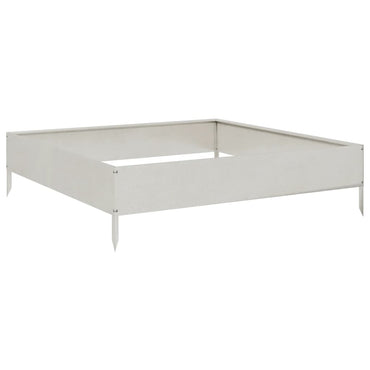 vidaXL Hochbeet 100x100x26 cm Edelstahl