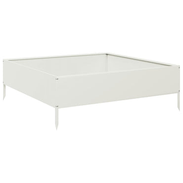 vidaXL Carré potager blanc 100x100x33,5 cm Acier