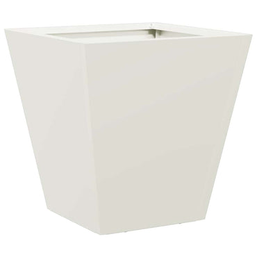 vidaXL Pflanzkübel Weiß 30x30x30 Stahl