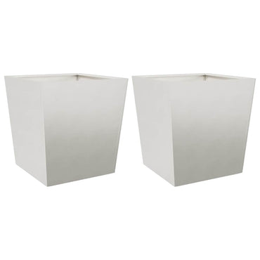 vidaXL Pflanzkübel 2 Stk. 50x50x50 cm Edelstahl