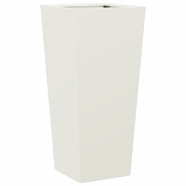 vidaXL Pflanzkübel Weiß 35x35x75 cm Stahl