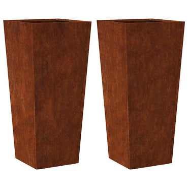 vidaXL Pflanzkübel 2 Stk. 35x35x75 cm Wetterfester Stahl