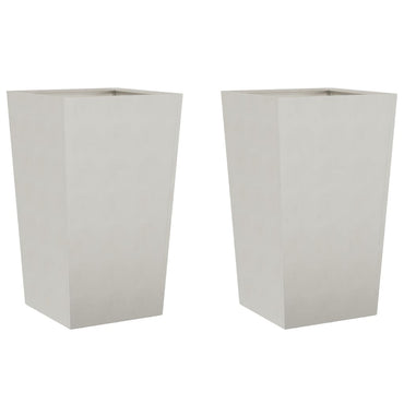 vidaXL Pflanzkübel 2 Stk. 45x45x75 cm Edelstahl
