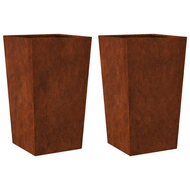 vidaXL Pflanzkübel 2 Stk. 45x45x75 cm Wetterfester Stahl