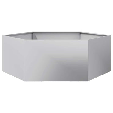 vidaXL Pflanzkübel Sechseckig 138x120x45 Verzinkter Stahl