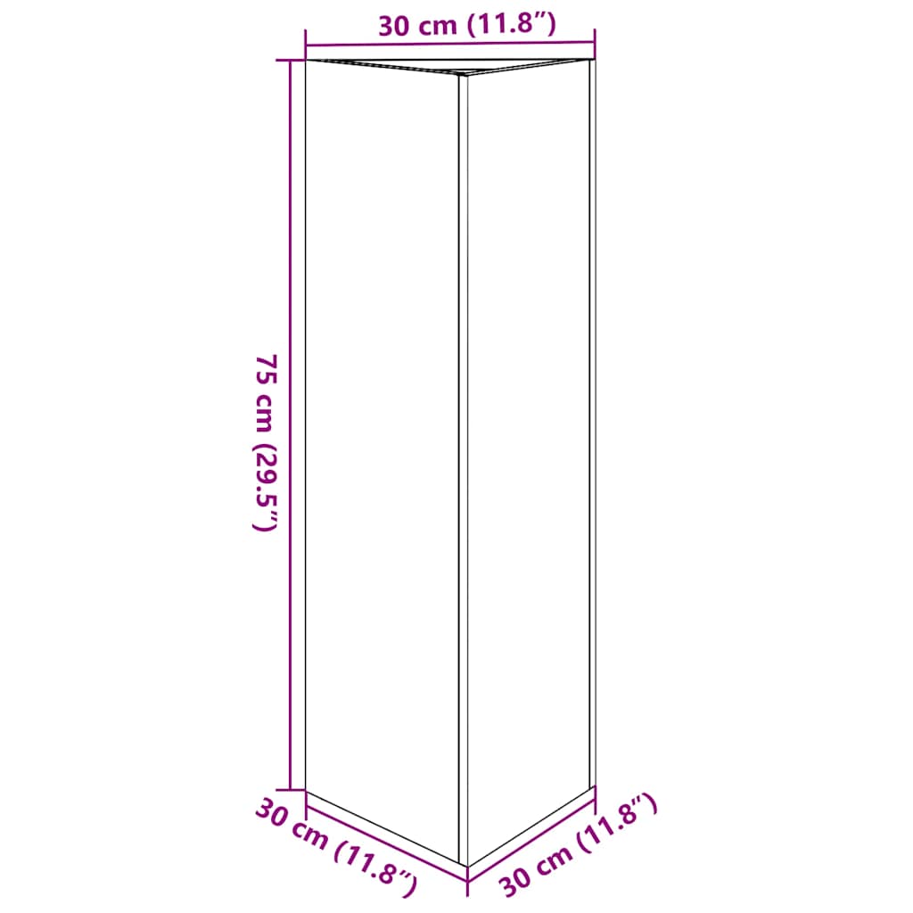 vidaXL Pflanzkübel Dreieckig 30x26x75 cm Verzinkter Stahl