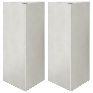 vidaXL Pflanzkübel 2 Stk. Dreieckig 40x40x75 cm Edelstahl