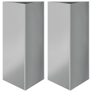 vidaXL Pflanzkübel 2 Stk. Dreieckig 40x40x75 cm Verzinkter Stahl