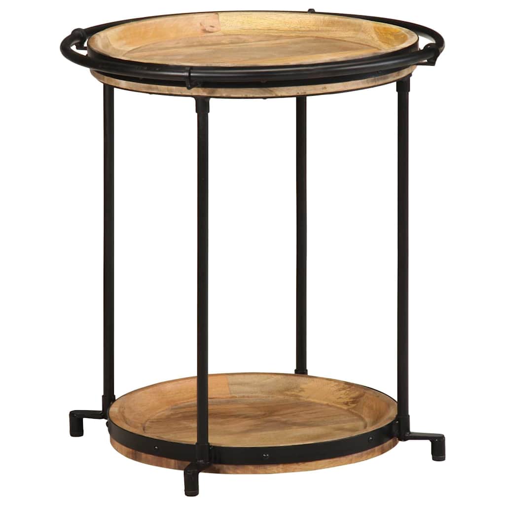vidaXL Table d'appoint Ø 55 x 60 cm Bois de manguier massif
