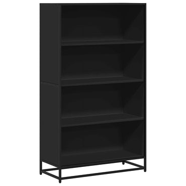 vidaXL Bibliothèque noire 80,5x35x139 cm en bois d'ingénierie