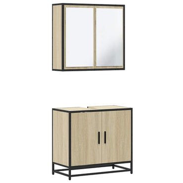 vidaXL Ensemble de meubles de salle de bain 2 pièces Aggloméré chêne Sonoma