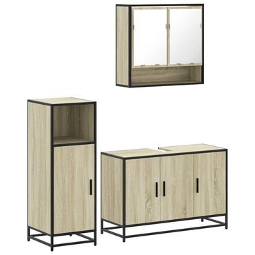 vidaXL Ensemble de meubles de salle de bain 3 pcs Chêne Sonoma Aggloméré