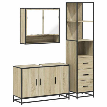 vidaXL Ensemble de meubles de salle de bain 3 pcs Chêne Sonoma Aggloméré