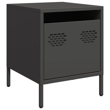 vidaXL Nachttisch Schwarz 35x39x43,5 cm Stahl