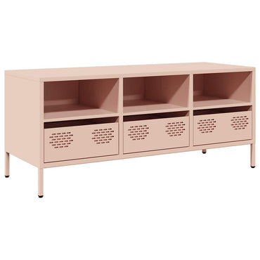 vidaXL TV-Schrank Rosa 101,5x39x43,5 cm Kaltgewalzter Stahl