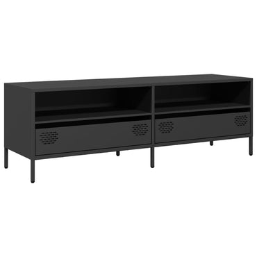 vidaXL Meuble TV Noir 135x39x43,5 cm Acier laminé à froid