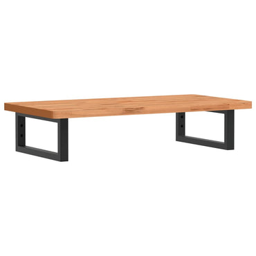 vidaXL Waschbeckenregal Wandmontage Stahl und Massivholz Buche