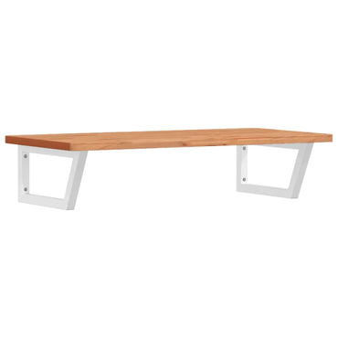 vidaXL Waschbeckenregal Wandmontage Stahl und Massivholz Buche