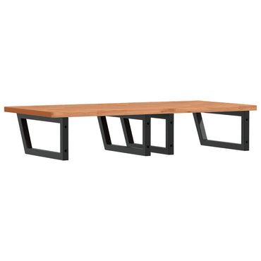 vidaXL Waschbeckenregal Wandmontage Stahl und Massivholz Buche