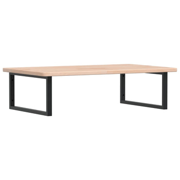 vidaXL Waschtischplatte mit Halterung Stahl und Massivholz Eiche