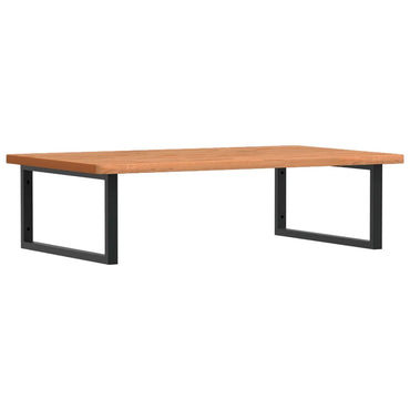 vidaXL Waschbeckenregal Wandmontage Stahl und Massivholz Buche