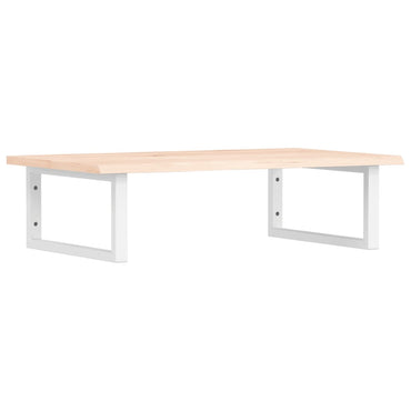 vidaXL Waschtischplatte mit Halterung Stahl und Massivholz Eiche