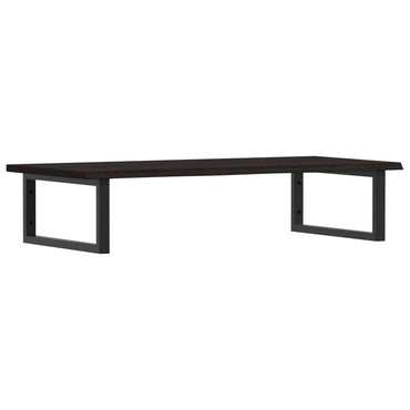 vidaXL Plan vasque avec support en acier et bois de chêne massif