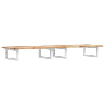 vidaXL Waschbeckenregal Wandmontage Stahl und Akazienholz