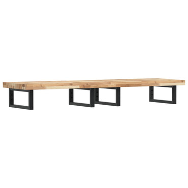 vidaXL Waschbeckenregal Wandmontage Stahl und Akazienholz