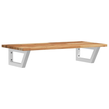 vidaXL Étagère de lavabo à fixation murale en acier et bois d'acacia