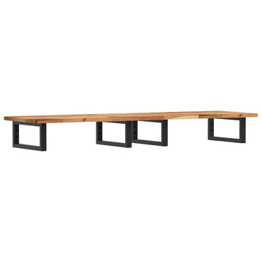 vidaXL Waschbeckenregal Wandmontage Stahl und Akazienholz