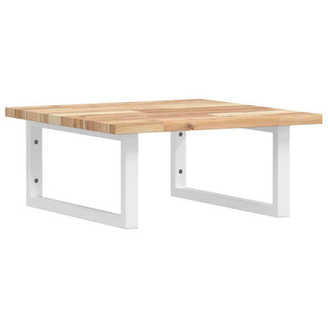 vidaXL Waschbeckenregal Wandmontage Stahl und Akazienholz
