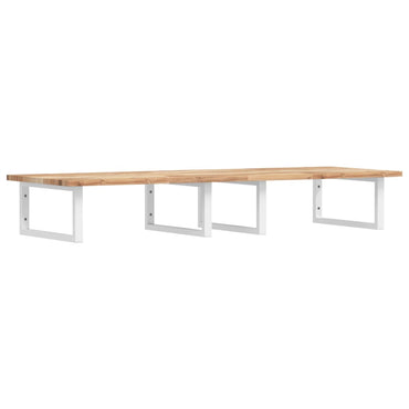vidaXL Waschbeckenregal Wandmontage Stahl und Akazienholz