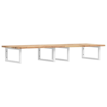 vidaXL Waschbeckenregal Wandmontage Stahl und Akazienholz
