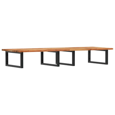 vidaXL Waschbeckenregal Wandmontage Stahl und Akazienholz