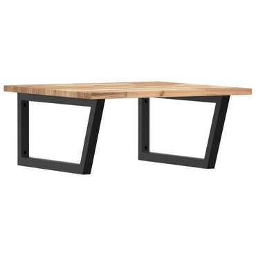 vidaXL Étagère de lavabo murale en acier et bois d'acacia