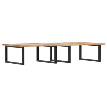 vidaXL Waschbeckenregal Wandmontage Stahl und Akazienholz