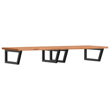 vidaXL Waschbeckenregal Wandmontage Stahl und Massivholz Buche