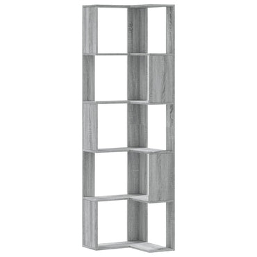 vidaXL Bücherregal 5 Böden Grau Sonoma 50x50x179 cm Holzwerkstoff