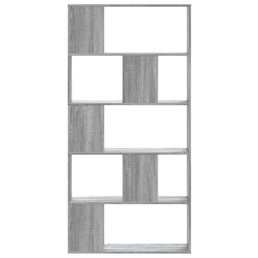 vidaXL Bücherregal 5 Böden Grau Sonoma 80,5x23,5x162,5 Holzwerkstoff