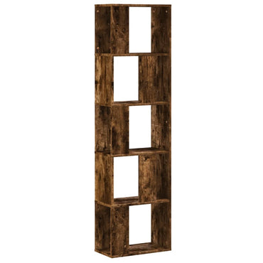 vidaXL Bücherregal 5 Böden Räuchereiche 45x23,5x162,5 cm Holzwerkstoff
